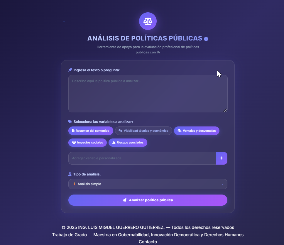WorriorIA - Sistema de Análisis de Políticas Públicas con IA y Monte Carlo